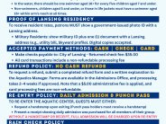 Image of Aquatic Center Policy Information