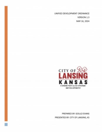 Unified Development Ordinance Cover