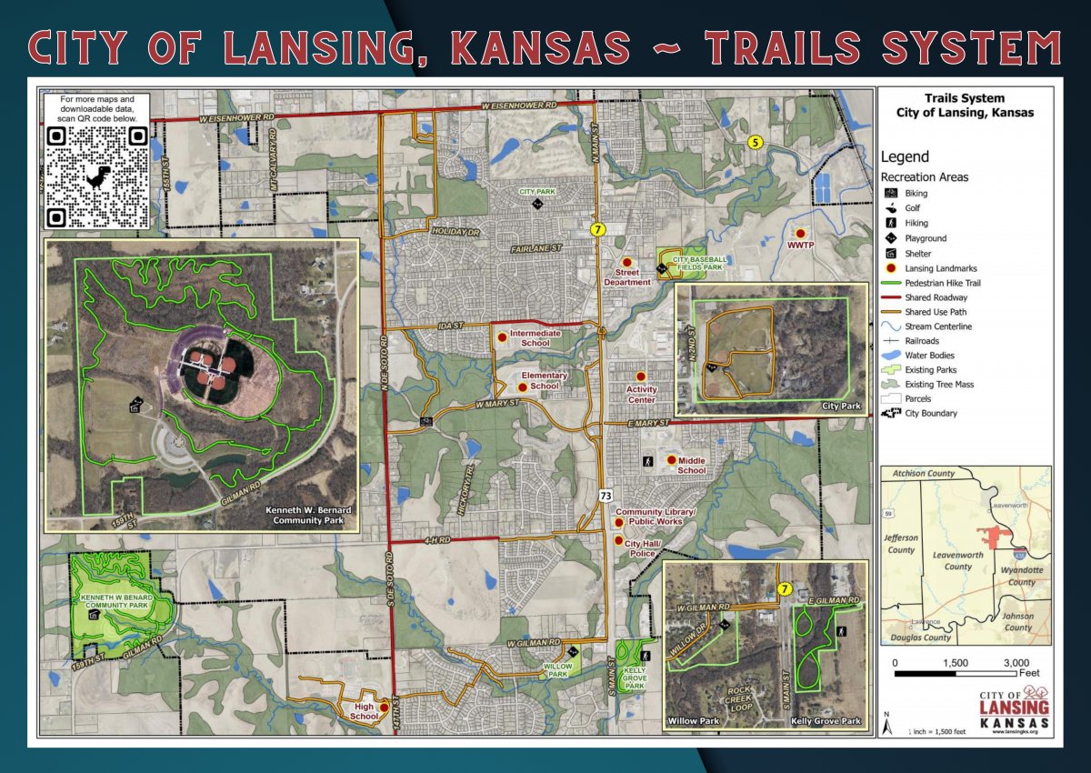 City of Lansing Trails System Map